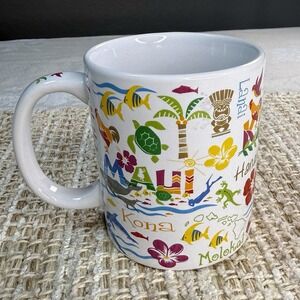 Island Heritage 10 Oz Hawaiian Adventure Coffee Mug Maui Kona Lanai Waikiki